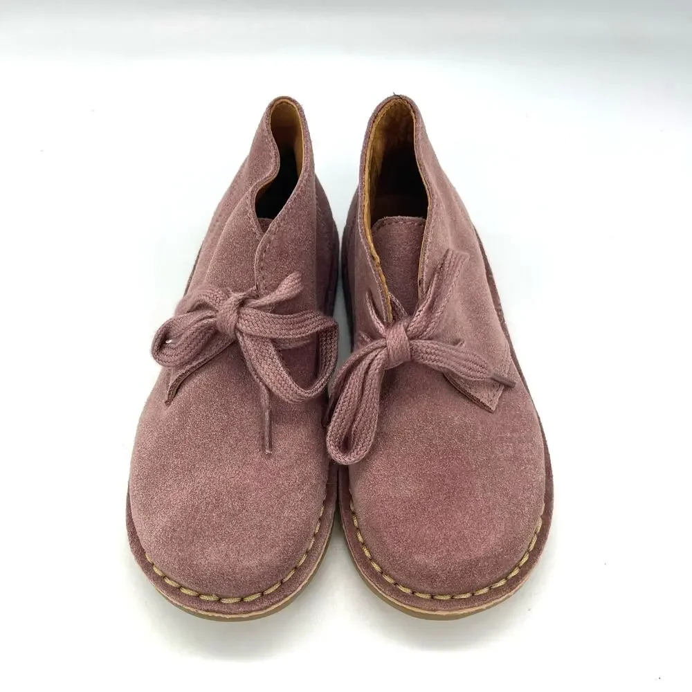 Oca-Loca Kids/Toddler Pink Suede Safari Chuka Ankle Boots EU Size 27 US Size 10